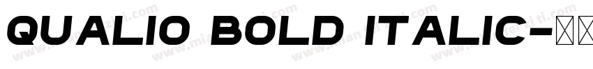 Qualio bold italic字体转换
